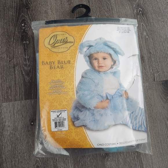 NEW Rubie's Halloween Costume Baby Blue Bear, Infant 6-12 MONTHS - Picture 2 of 5